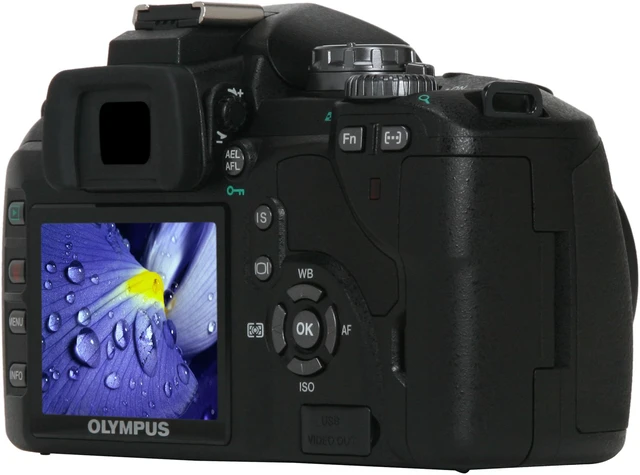 OLYMPUS EVOLT E-510 Black Digital SLR Camera w/ ZUIKO DIGITAL 14-42mm f ...