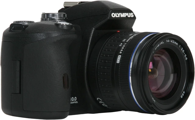 OLYMPUS EVOLT E-510 Black Digital SLR Camera w/ ZUIKO DIGITAL 14-42mm f ...