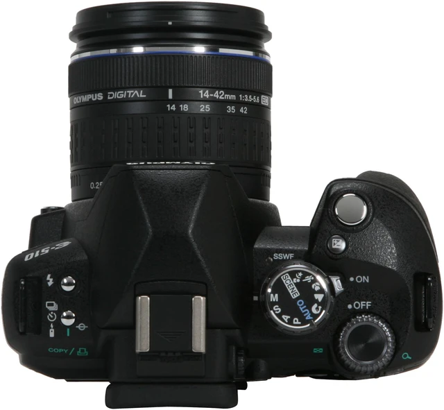 OLYMPUS EVOLT E-510 Black Digital SLR Camera w/ ZUIKO DIGITAL 14-42mm f ...
