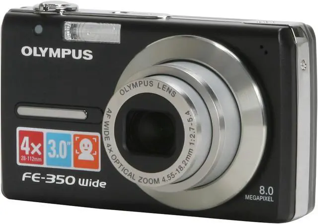 Main image of OLYMPUS FE-350 Black 8.0 MP 3.0" 234K LCD 4X Optical Zoom 28mm Wide Angle Digital Camera