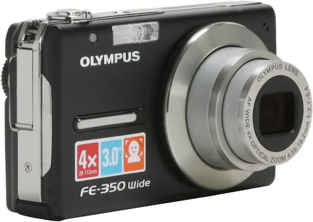 Alt view image 7 of 11 - OLYMPUS FE-350 Black 8.0 MP 3.0" 234K LCD 4X Optical Zoom 28mm Wide Angle Digital Camera