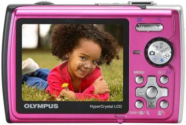 Alt view image 4 of 12 - OLYMPUS Stylus 850 SW Pink 8.0 MP 3X Optical Zoom Waterproof Shockproof Digital Camera