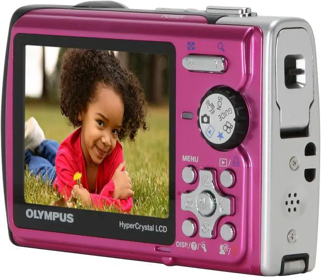 Alt view image 5 of 12 - OLYMPUS Stylus 850 SW Pink 8.0 MP 3X Optical Zoom Waterproof Shockproof Digital Camera