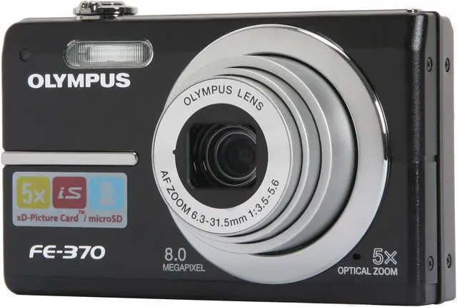 Main image of OLYMPUS FE370 Black 8.0 MP 5X Optical Zoom All-Metal Body Digital Camera