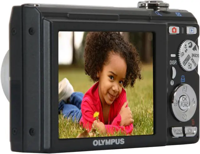 Alt view image 3 of 12 - OLYMPUS FE370 Black 8.0 MP 5X Optical Zoom All-Metal Body Digital Camera