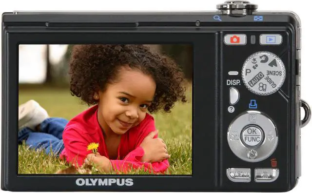 Alt view image 4 of 12 - OLYMPUS FE370 Black 8.0 MP 5X Optical Zoom All-Metal Body Digital Camera