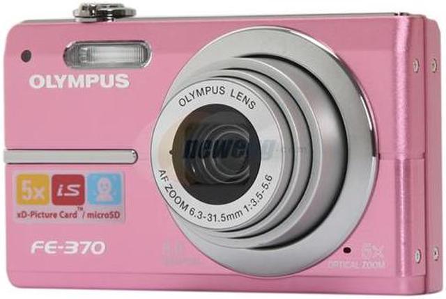 OLYMPUS FE370 Pink 8.0 MP 5X Optical Zoom All-Metal Body Digital Camera