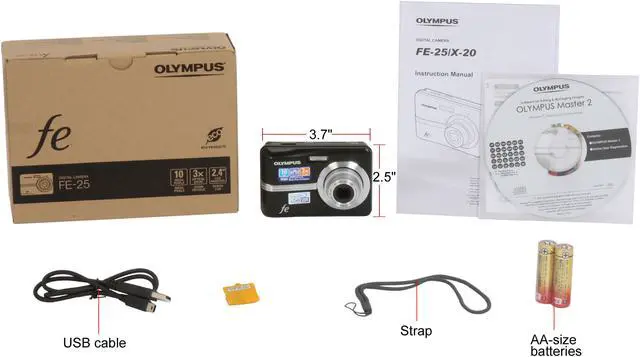 Alt view image 11 of 11 - OLYMPUS FE-25 Black 10.0 MP 3X Optical Zoom Digital Camera