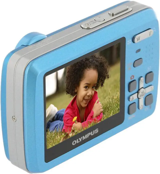 Alt view image 2 of 12 - OLYMPUS Stylus 550WP Blue 10.0 MP 3X Optical Zoom Waterproof Digital Camera