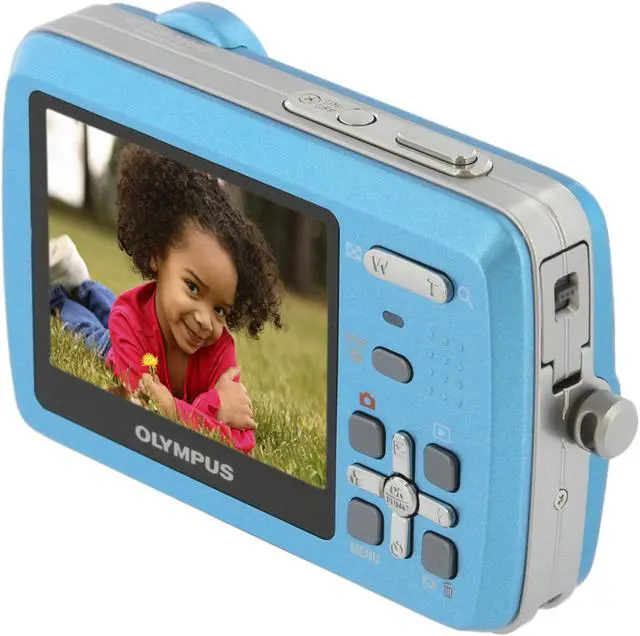Alt view image 4 of 12 - OLYMPUS Stylus 550WP Blue 10.0 MP 3X Optical Zoom Waterproof Digital Camera