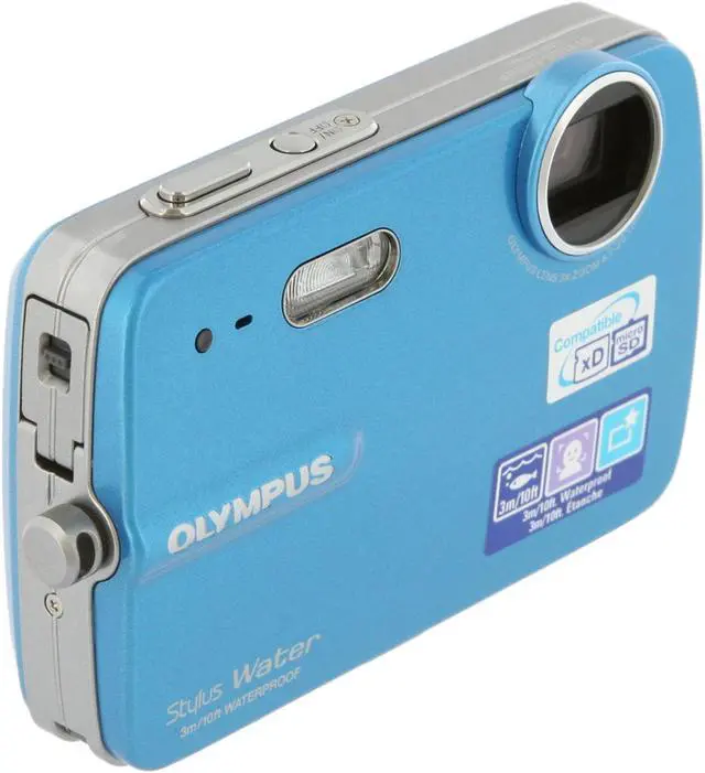 Alt view image 6 of 12 - OLYMPUS Stylus 550WP Blue 10.0 MP 3X Optical Zoom Waterproof Digital Camera