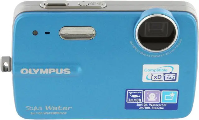 Alt view image 7 of 12 - OLYMPUS Stylus 550WP Blue 10.0 MP 3X Optical Zoom Waterproof Digital Camera