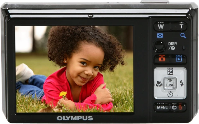 Alt view image 4 of 9 - OLYMPUS FE-5020 Navy 12.0 MP 5X Optical Zoom 24mm Wide Angle Digital Camera