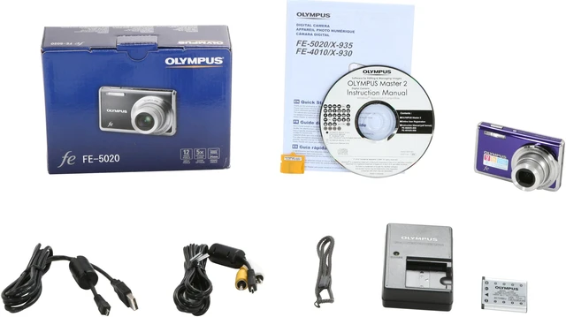 Alt view image 9 of 9 - OLYMPUS FE-5020 Navy 12.0 MP 5X Optical Zoom 24mm Wide Angle Digital Camera