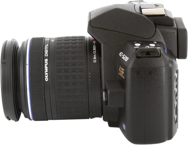 Alt view image 2 of 8 - OLYMPUS E-520 Black 10.0 MP 2.7" 230K LCD Digital SLR Camera w/ ZUIKO DIGITAL 14-42mm f/3.5-5.6 and 40-150mm f/4-5.6 Dual Lens