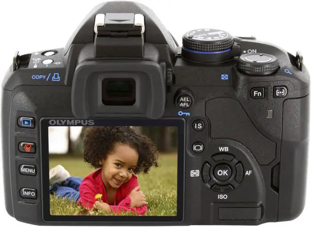 Alt view image 3 of 8 - OLYMPUS E-520 Black 10.0 MP 2.7" 230K LCD Digital SLR Camera w/ ZUIKO DIGITAL 14-42mm f/3.5-5.6 and 40-150mm f/4-5.6 Dual Lens