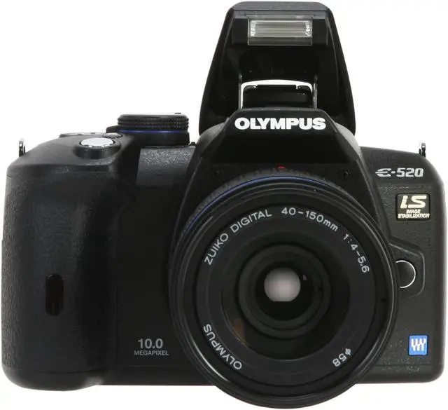 Alt view image 4 of 8 - OLYMPUS E-520 Black 10.0 MP 2.7" 230K LCD Digital SLR Camera w/ ZUIKO DIGITAL 14-42mm f/3.5-5.6 and 40-150mm f/4-5.6 Dual Lens