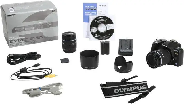 Alt view image 8 of 8 - OLYMPUS E-520 Black 10.0 MP 2.7" 230K LCD Digital SLR Camera w/ ZUIKO DIGITAL 14-42mm f/3.5-5.6 and 40-150mm f/4-5.6 Dual Lens