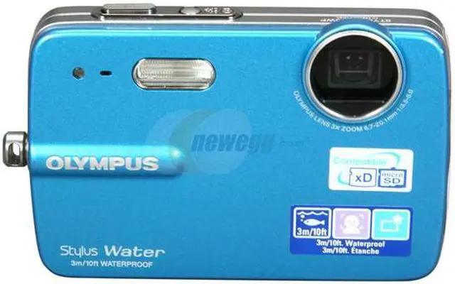 Alt view image 2 of 8 - OLYMPUS Stylus 550WP Blue 10.0 MP 3X Optical Zoom Waterproof Digital Camera