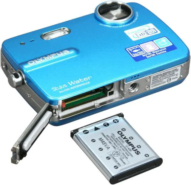 Alt view image 7 of 8 - OLYMPUS Stylus 550WP Blue 10.0 MP 3X Optical Zoom Waterproof Digital Camera