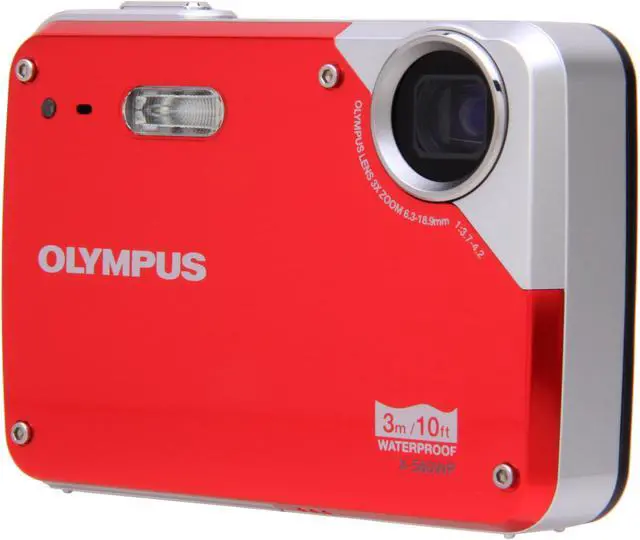 Alt view image 8 of 8 - OLYMPUS X-560WP Red 10.0 MP 3X Optical Zoom Waterproof Digital Camera