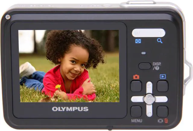 Alt view image 3 of 8 - OLYMPUS X-560WP Red 10.0 MP 3X Optical Zoom Waterproof Digital Camera