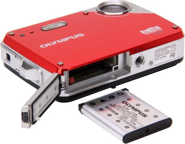 Alt view image 6 of 8 - OLYMPUS X-560WP Red 10.0 MP 3X Optical Zoom Waterproof Digital Camera