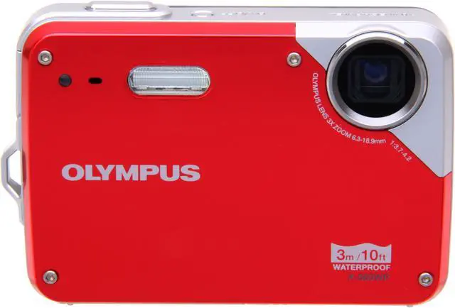 OLYMPUS X-560WP Red 10.0 MP Waterproof Digital Camera
