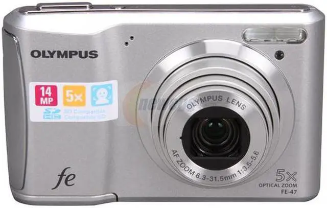 OLYMPUS FE-47 Silver 14 MP Digital Camera - Newegg.com