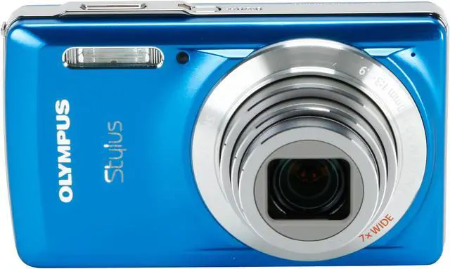 Alt view image 2 of 8 - OLYMPUS Stylus 7030 Blue 14 MP 7X Optical Zoom 28mm Wide Angle Digital Camera