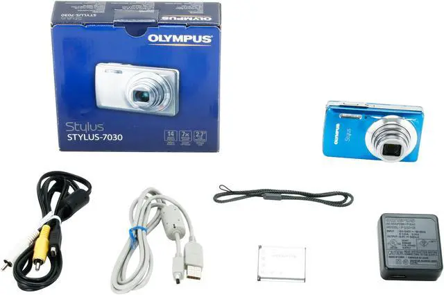 Alt view image 8 of 8 - OLYMPUS Stylus 7030 Blue 14 MP 7X Optical Zoom 28mm Wide Angle Digital Camera