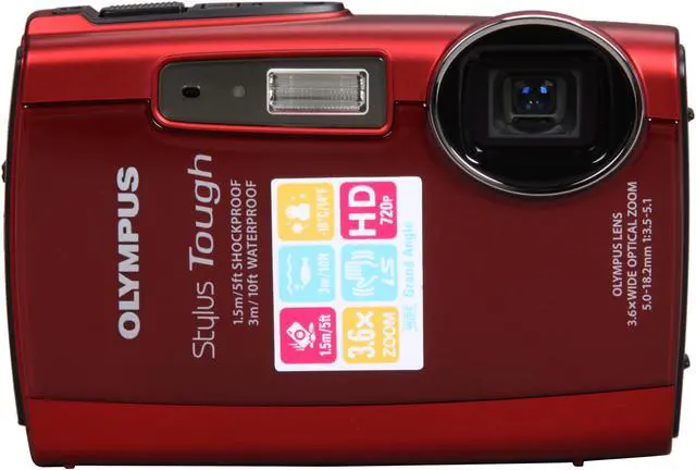 Alt view image 2 of 8 - OLYMPUS Stylus Tough 3000 Red 12 MP 3.6X Optical Zoom Waterproof Shockproof 28mm Wide Angle Digital Camera