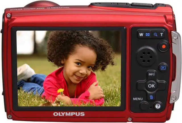 Alt view image 4 of 8 - OLYMPUS Stylus Tough 3000 Red 12 MP 3.6X Optical Zoom Waterproof Shockproof 28mm Wide Angle Digital Camera