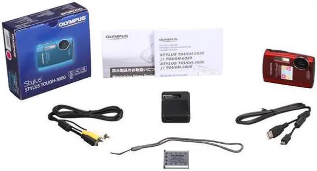 Alt view image 8 of 8 - OLYMPUS Stylus Tough 3000 Red 12 MP 3.6X Optical Zoom Waterproof Shockproof 28mm Wide Angle Digital Camera