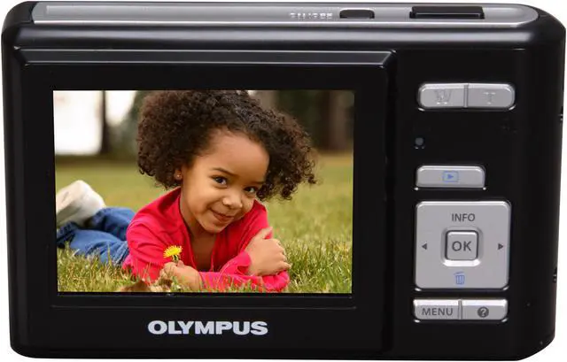 Alt view image 4 of 9 - OLYMPUS T-100 Black 12 MP 3X Optical Zoom Digital Camera