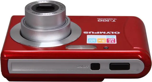 Alt view image 6 of 9 - OLYMPUS T-100 Red 12 MP 3X Optical Zoom Digital Camera