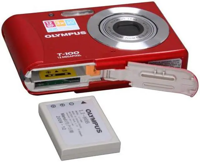 Alt view image 8 of 9 - OLYMPUS T-100 Red 12 MP 3X Optical Zoom Digital Camera