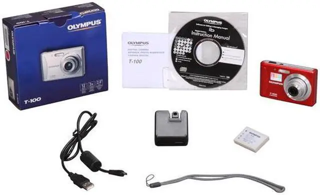 Alt view image 9 of 9 - OLYMPUS T-100 Red 12 MP 3X Optical Zoom Digital Camera