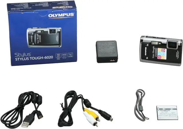 Alt view image 9 of 9 - OLYMPUS Stylus Tough 6020 Black 14 MP 5X Optical Zoom Waterproof Shockproof 28mm Wide Angle Digital Camera