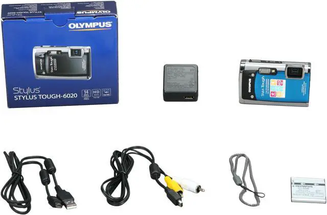 Alt view image 9 of 9 - OLYMPUS Stylus Tough 6020 Blue 14 MP 5X Optical Zoom Waterproof Shockproof 28mm Wide Angle Digital Camera