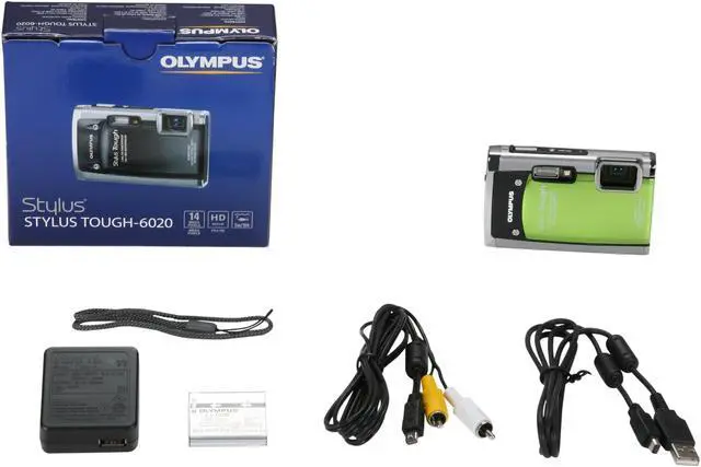 Alt view image 8 of 8 - OLYMPUS Stylus Tough 6020 Green 14 MP 5X Optical Zoom Waterproof Shockproof 28mm Wide Angle Digital Camera
