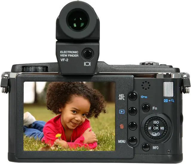 Alt view image 4 of 10 - OLYMPUS PEN DIGITAL E-P2 Black 12.3 MP 3.0" 230K LCD Interchangeable Lens Type Live View Digital Camera w/ Black ED 17mm f/2.8 Lens and VF-2 Electronic View Finder