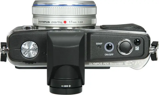 Alt view image 7 of 10 - OLYMPUS PEN DIGITAL E-P2 Black 12.3 MP 3.0" 230K LCD Interchangeable Lens Type Live View Digital Camera w/ Black ED 17mm f/2.8 Lens and VF-2 Electronic View Finder