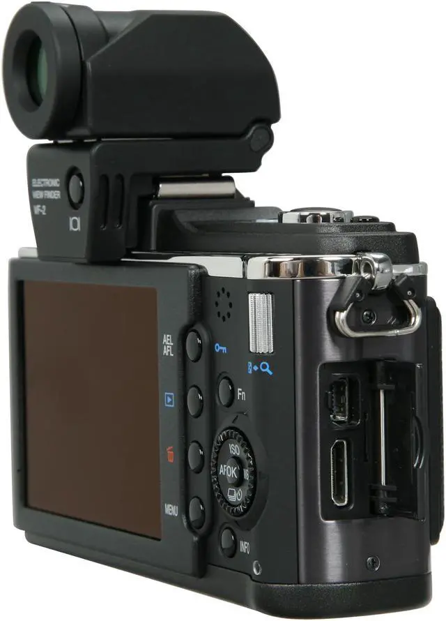 Alt view image 8 of 10 - OLYMPUS PEN DIGITAL E-P2 Black 12.3 MP 3.0" 230K LCD Interchangeable Lens Type Live View Digital Camera w/ Black ED 17mm f/2.8 Lens and VF-2 Electronic View Finder