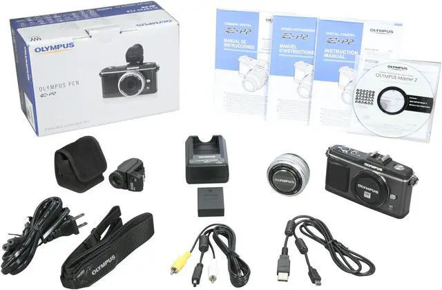 Alt view image 10 of 10 - OLYMPUS PEN DIGITAL E-P2 Black 12.3 MP 3.0" 230K LCD Interchangeable Lens Type Live View Digital Camera w/ Black ED 17mm f/2.8 Lens and VF-2 Electronic View Finder