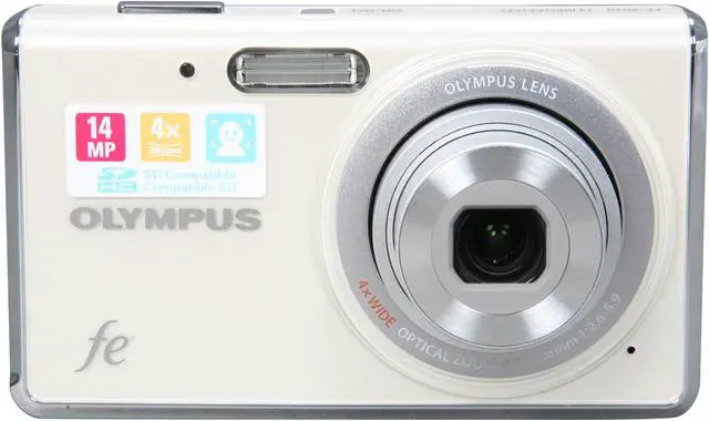 Alt view image 2 of 8 - OLYMPUS FE-4020 White 14 MP 4X Optical Zoom 26mm Wide Angle Digital Camera