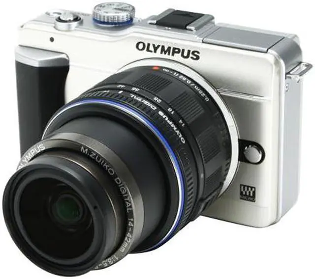 Main image of OLYMPUS PEN E-PL1 Champagne 12.3 MP 2.7" 230K HyperCrystal AR Coating LCD Interchangeable Lens Live View Digital Camera w/ Black M.ZUIKO DIGITAL 14-42mm f