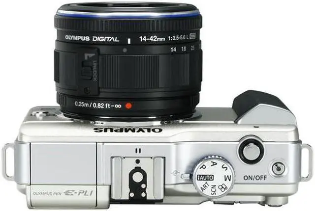 Alt view image 7 of 9 - OLYMPUS PEN E-PL1 Champagne 12.3 MP 2.7" 230K HyperCrystal AR Coating LCD Interchangeable Lens Live View Digital Camera w/ Black M.ZUIKO DIGITAL 14-42mm f