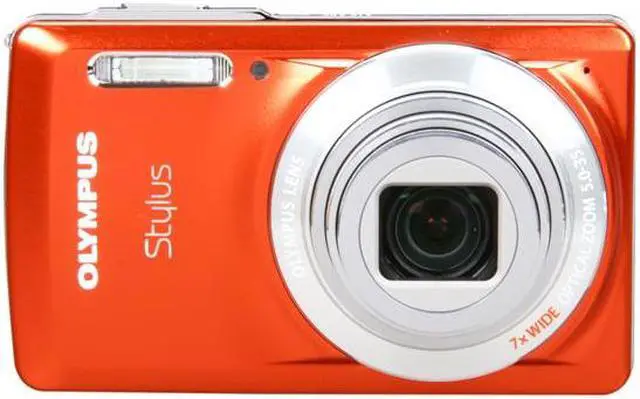 Alt view image 2 of 8 - OLYMPUS Stylus 7030 Orange 14 MP 7X Optical Zoom 28mm Wide Angle Digital Camera