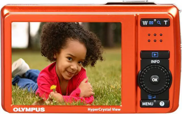 Alt view image 4 of 8 - OLYMPUS Stylus 7030 Orange 14 MP 7X Optical Zoom 28mm Wide Angle Digital Camera